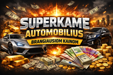 Superkame automobilius brangiai
